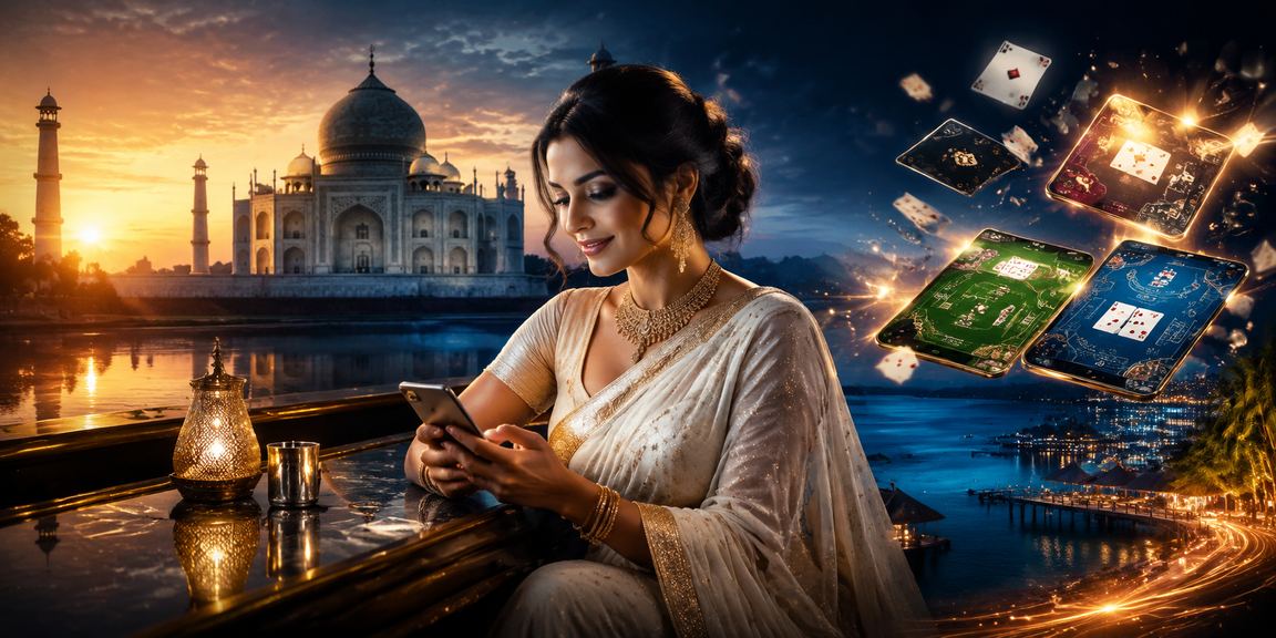 Andar Bahar card game session near Taj Mahal in Agra