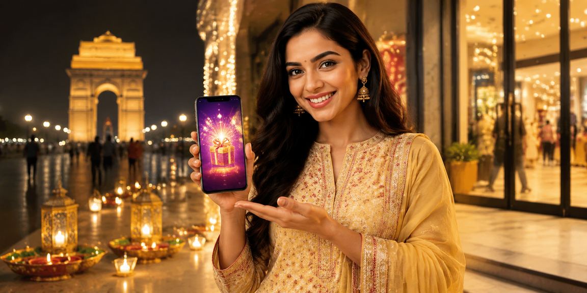 User making mobile payment with UPI near India Gate